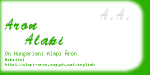aron alapi business card